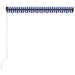 Copertină retractabilă manual, albastru și alb, 350 x 250 cm - WALTI WALTI