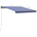 Copertină retractabilă manual cu LED, albastru/alb, 300x250 cm - WALTI WALTI