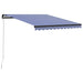 Copertină retractabilă manual cu LED, albastru/alb, 300x250 cm - WALTI WALTI