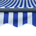 Copertină retractabilă manual cu LED, albastru/alb, 300x250 cm - WALTI WALTI