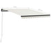 Copertină retractabilă manual cu LED, crem, 300 x 250 cm - WALTI WALTI