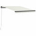Copertină retractabilă manual cu LED, crem, 300 x 250 cm - WALTI WALTI