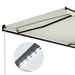 Copertină retractabilă manual cu LED, crem, 300 x 250 cm - WALTI WALTI