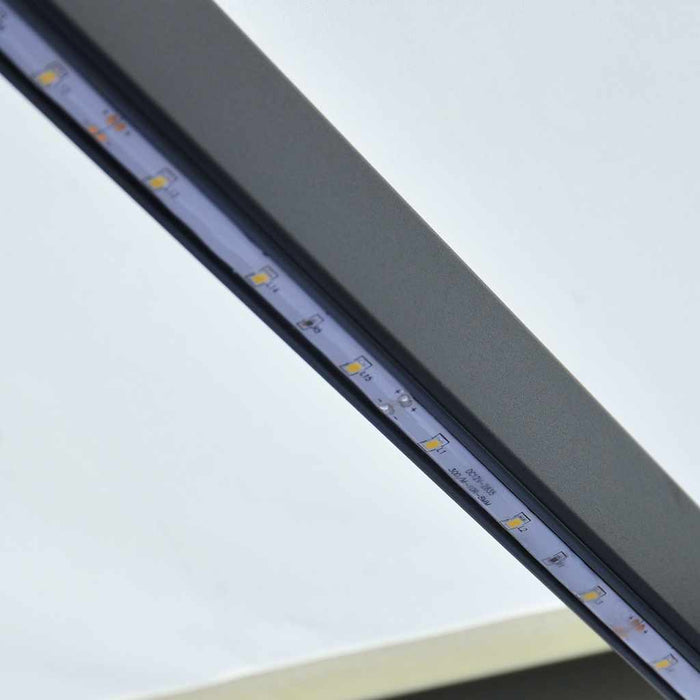 Copertină retractabilă manual cu LED, crem, 300 x 250 cm - WALTI WALTI