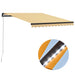 Copertină retractabilă manual cu LED, galben/alb, 300 x 250 cm - WALTI WALTI