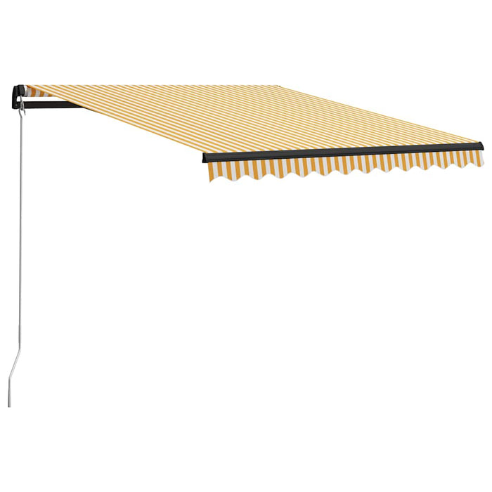 Copertină retractabilă manual cu LED, galben/alb, 300 x 250 cm - WALTI WALTI