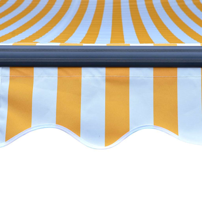 Copertină retractabilă manual cu LED, galben/alb, 300 x 250 cm - WALTI WALTI
