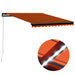 Copertină retractabilă manual LED portocaliu și maro 300x250 cm - WALTI WALTI