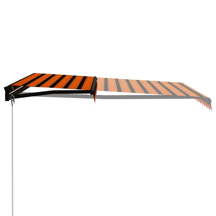Copertină retractabilă manual LED portocaliu și maro 300x250 cm - WALTI WALTI