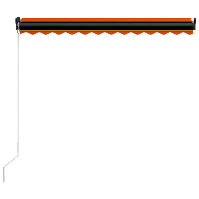Copertină retractabilă manual LED portocaliu și maro 300x250 cm - WALTI WALTI