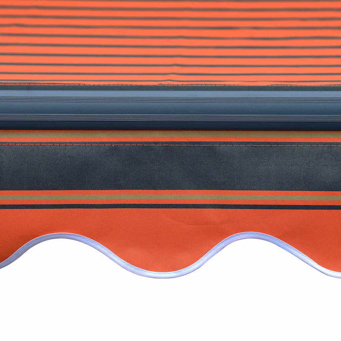 Copertină retractabilă manual LED portocaliu și maro 300x250 cm - WALTI WALTI