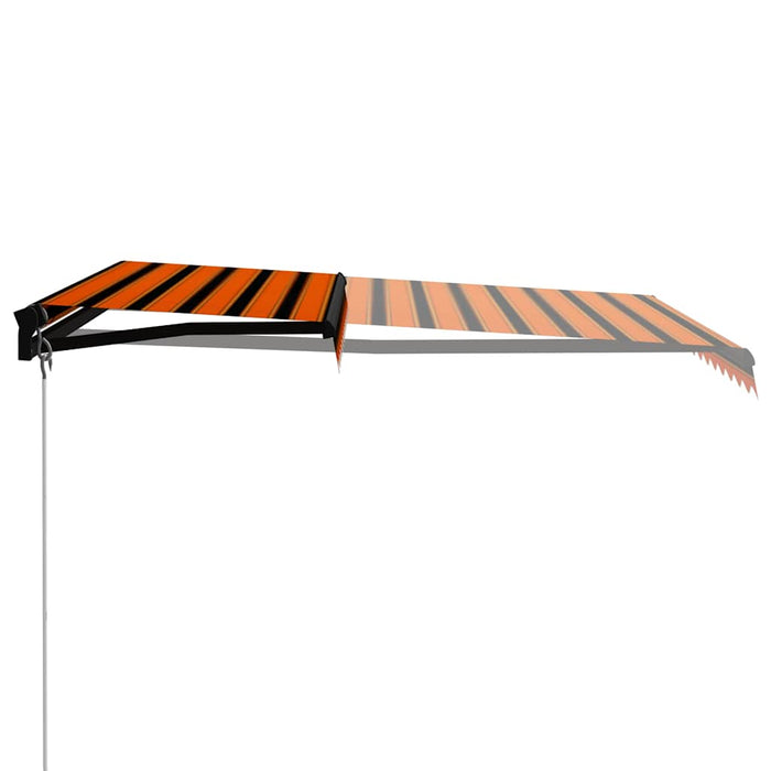 Copertină retractabilă manual LED, portocaliu/maro, 350x250 cm - WALTI WALTI