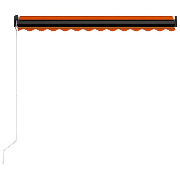 Copertină retractabilă manual LED, portocaliu/maro, 350x250 cm - WALTI WALTI