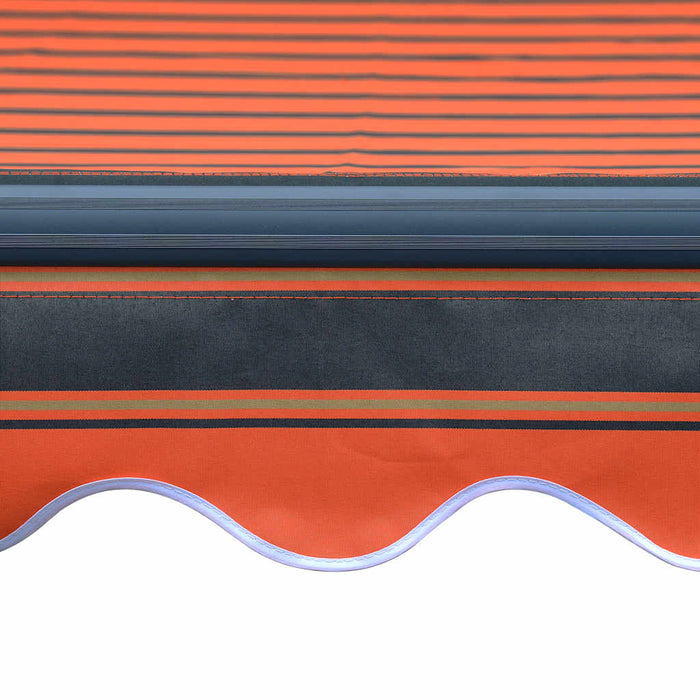Copertină retractabilă manual LED, portocaliu/maro, 350x250 cm - WALTI WALTI