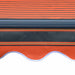 Copertină retractabilă manual LED, portocaliu/maro, 350x250 cm - WALTI WALTI
