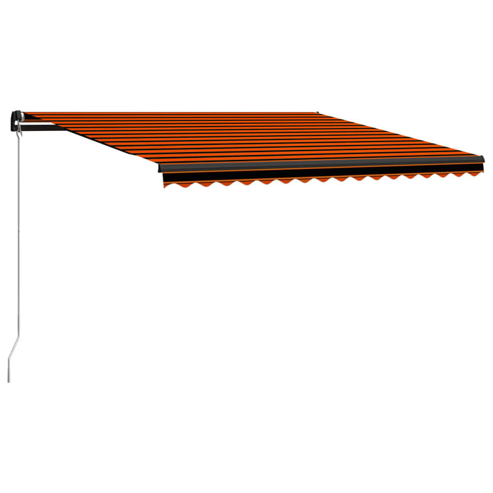 Copertină retractabilă manual LED portocaliu/maro, 450 x 300 cm - WALTI WALTI