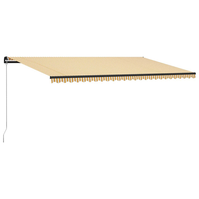 Copertină retractabilă manual cu LED, galben/alb, 600 x 300 cm WALTI