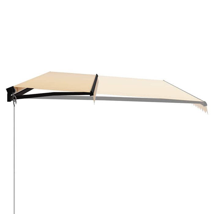 Copertină retractabilă manual cu LED, galben/alb, 600 x 300 cm WALTI