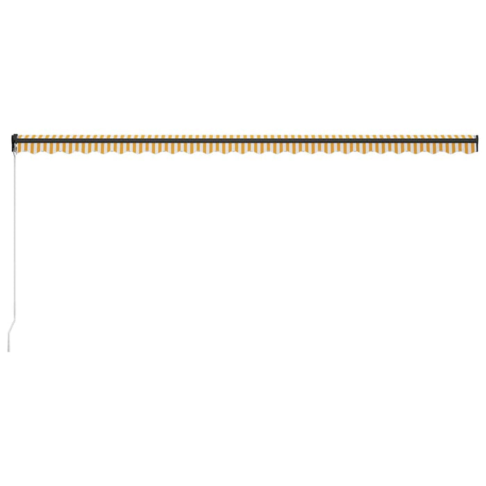 Copertină retractabilă manual cu LED, galben/alb, 600 x 300 cm WALTI