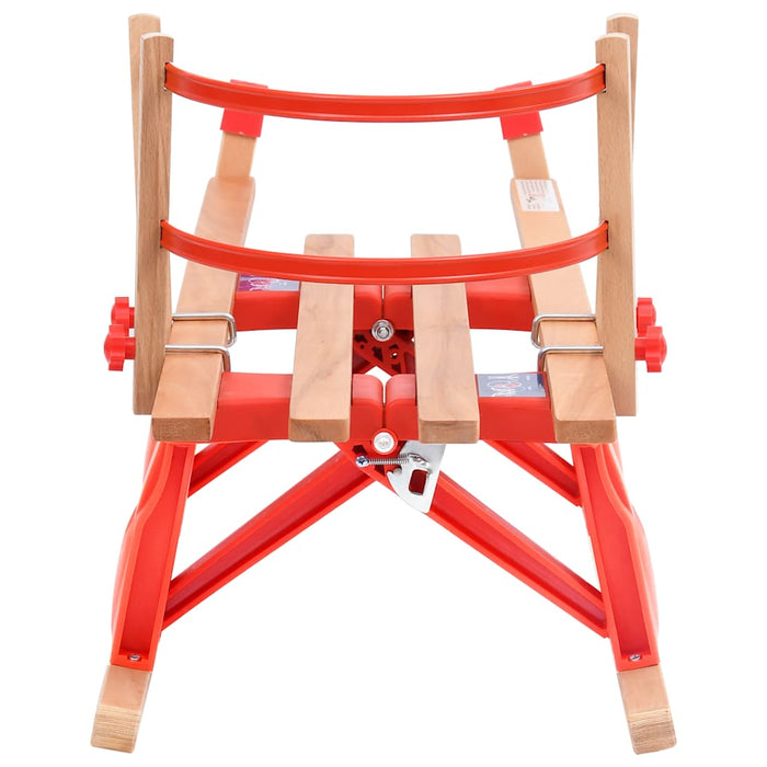 Sanie pliabilă pentru zăpadă cu spătar, 119 cm, lemn - WALTI WALTI