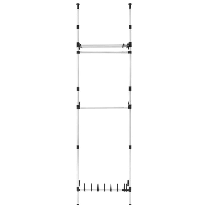 Sistem șifonier telescopic, cu bare și raft, aluminiu - WALTI WALTI