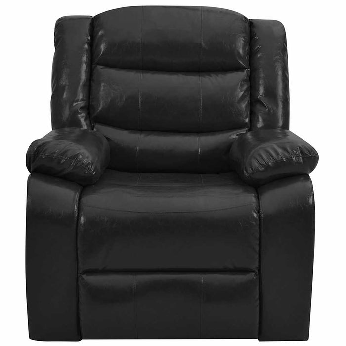 Set canapea rabatabilă, 2 piese, negru, piele ecologică WALTI