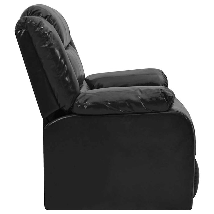 Set canapea rabatabilă, 2 piese, negru, piele ecologică WALTI