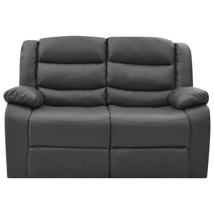 Set canapea rabatabilă, 2 piese, gri, piele ecologică WALTI