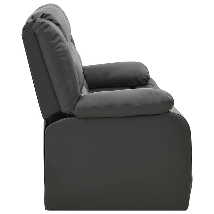 Set canapea rabatabilă, 2 piese, gri, piele ecologică WALTI