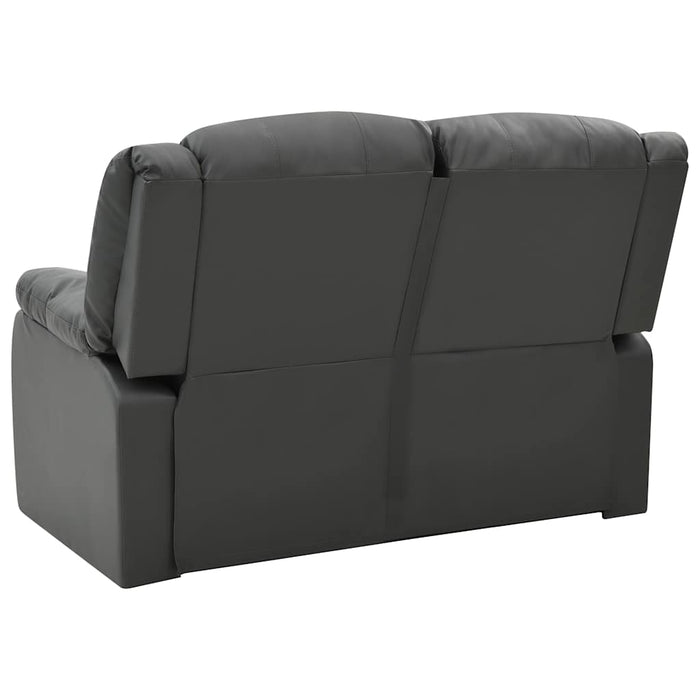 Set canapea rabatabilă, 2 piese, gri, piele ecologică WALTI