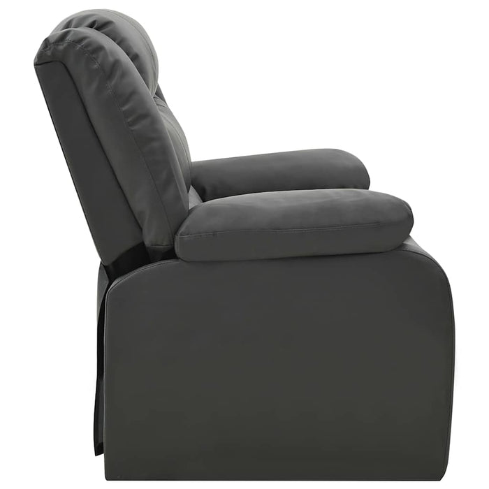 Set canapea rabatabilă, 2 piese, gri, piele ecologică WALTI