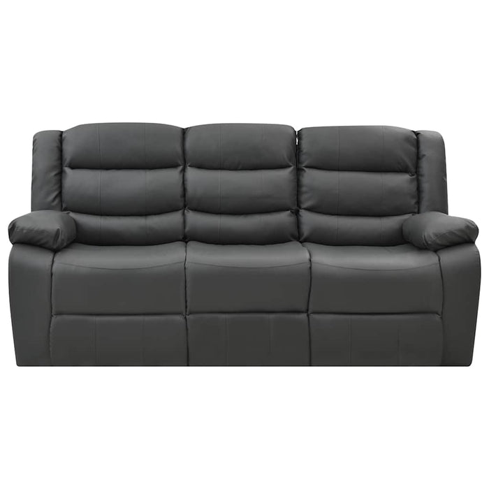 Set canapea rabatabilă, 2 piese, gri, piele ecologică WALTI