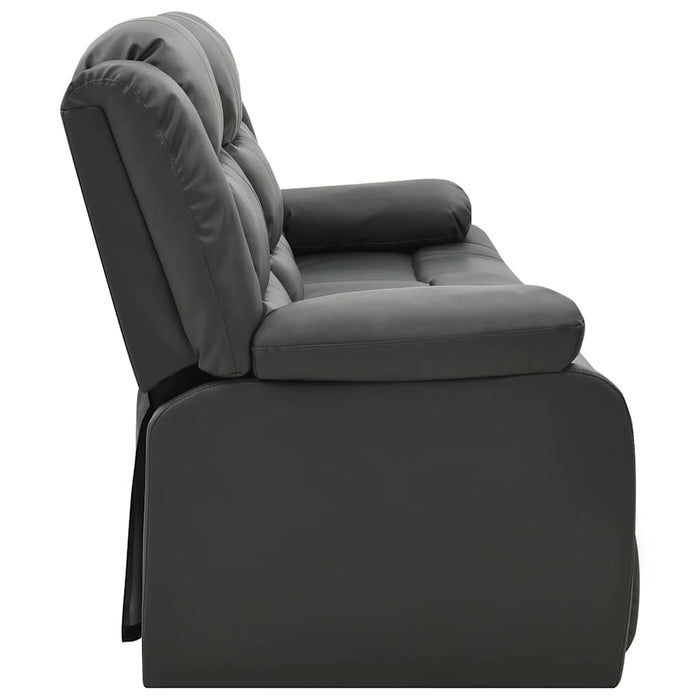 Set canapea rabatabilă, 2 piese, gri, piele ecologică WALTI