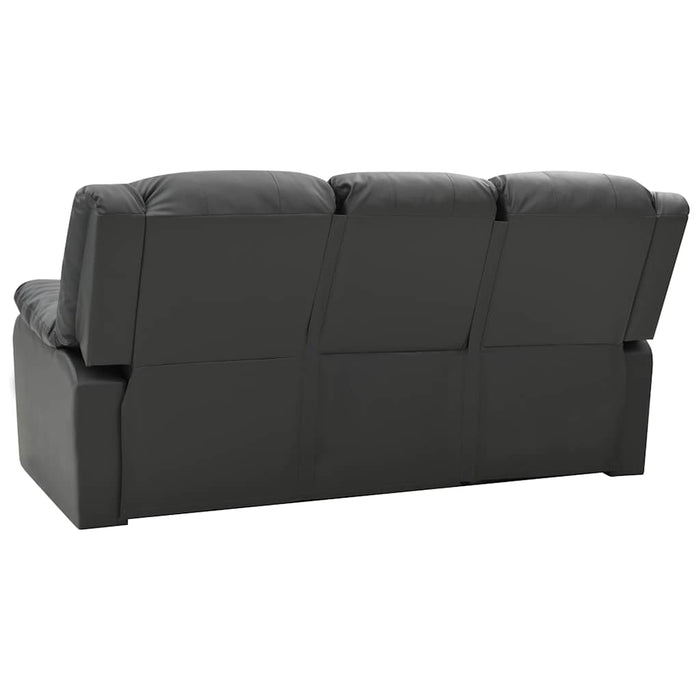 Set canapea rabatabilă, 2 piese, gri, piele ecologică WALTI