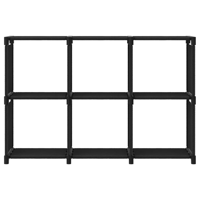 Raft expunere 6 cuburi negru 103x30x72,5 cm, material textil - WALTI WALTI