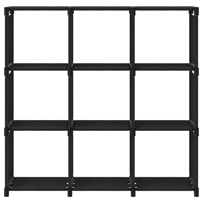Raft expunere 9 cuburi negru 103x30x107,5 cm, material textil - WALTI WALTI