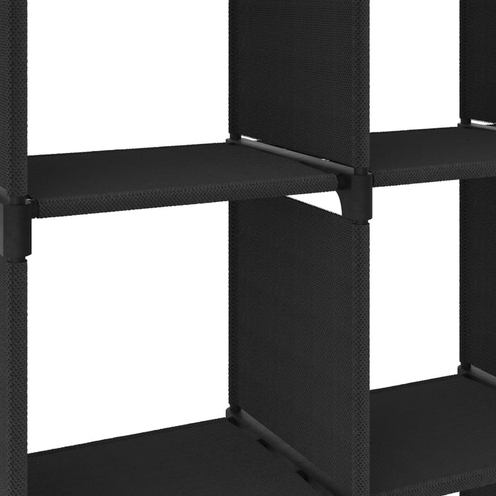Raft expunere 9 cuburi negru 103x30x107,5 cm, material textil - WALTI WALTI