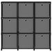Raft 9 cuburi cu cutii, negru, 103x30x107,5 cm, material textil - WALTI WALTI