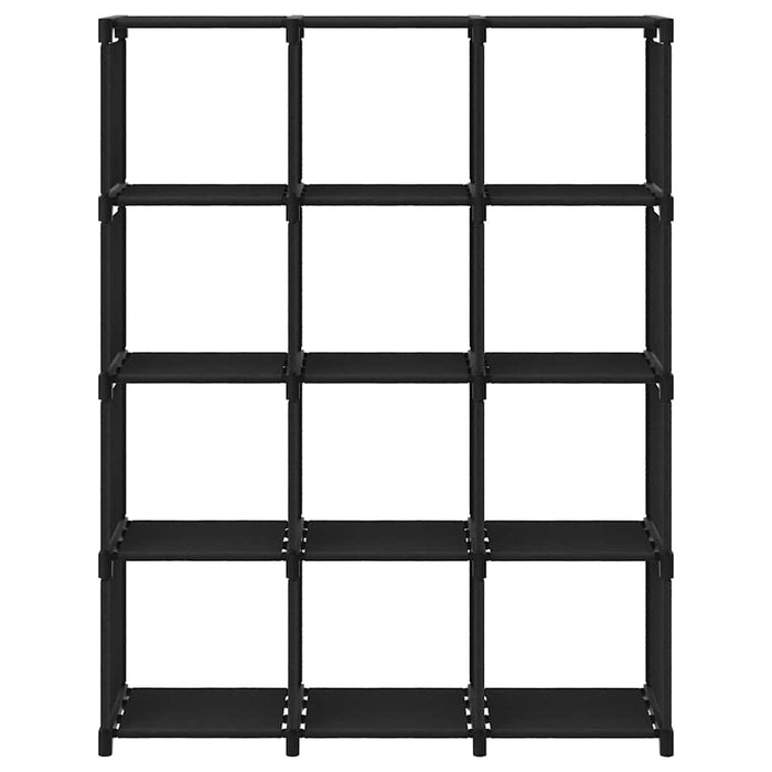 Raft expunere, 12 cuburi, negru, 103x30x141 cm, material textil - WALTI WALTI