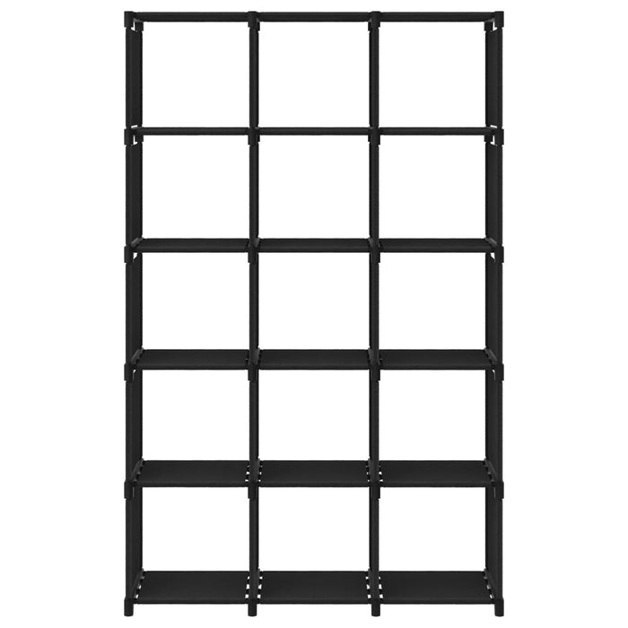 Raft expunere, 15 cuburi, negru, 103x30x175,5 cm, textil - WALTI WALTI