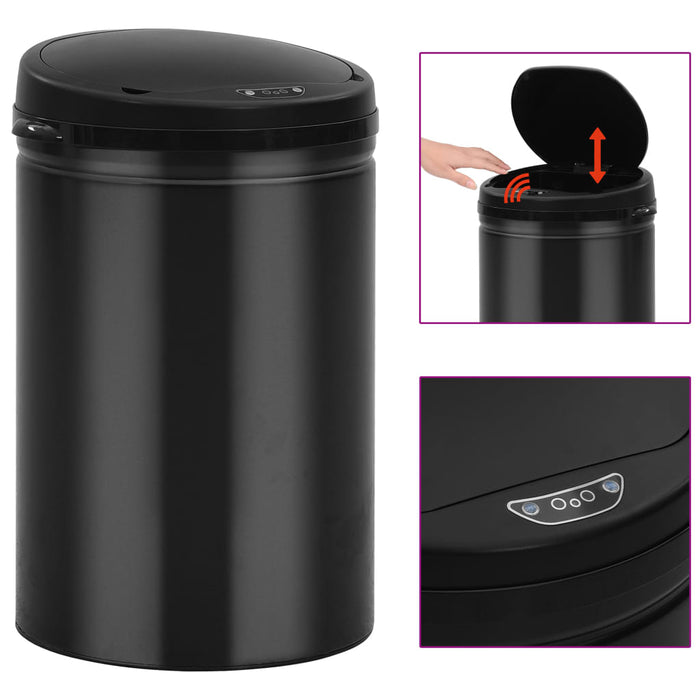 Coș de gunoi automat cu senzor, 30 L, negru, oțel carbon - WALTI WALTI
