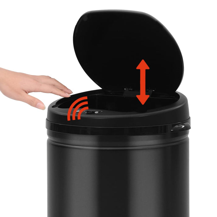 Coș de gunoi automat cu senzor, 30 L, negru, oțel carbon - WALTI WALTI