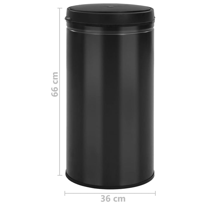 Coș de gunoi automat cu senzor, 60 L, negru, oțel carbon - WALTI WALTI