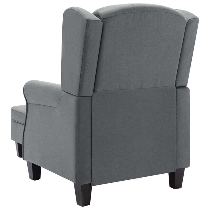 Fotoliu cu taburet pentru picioare, gri deschis material textil - WALTI WALTI