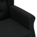 Fotoliu cu taburet pentru picioare, negru, material textil - WALTI WALTI