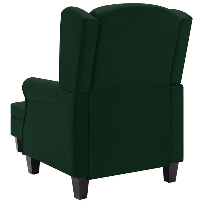 Fotoliu cu taburet pentru picioare, verde închis, textil - WALTI WALTI