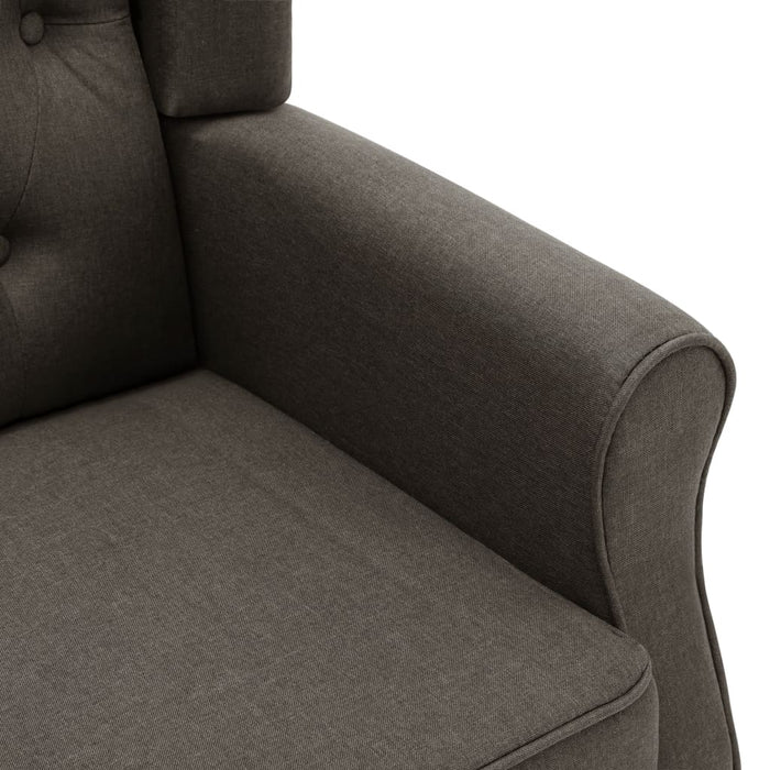Fotoliu cu taburet pentru picioare, gri taupe, material textil - WALTI WALTI
