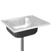 Chiuvetă bucătărie cu scurgător, argintiu 600x500x155 mm oțel - WALTI WALTI
