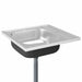 Chiuvetă bucătărie cu scurgător, argintiu 600x600x155 mm oțel - WALTI WALTI