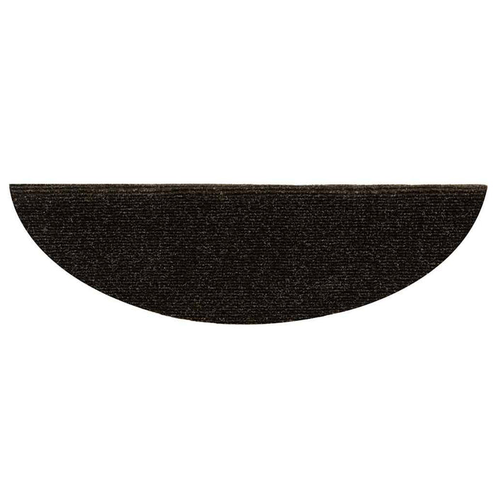 Covorașe pentru scări autoadezive, 15 buc., 56x17x3 cm, maro închis, semirotunde WALTI